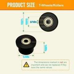 Upgraded Machined Wheels/Rollers Compatible with Total Gym,Replacement Parts for
