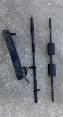 Lot 3 Bowflex Squat Lat Bar w/ Straps & Rowing Belt OEM XLT Power Pro