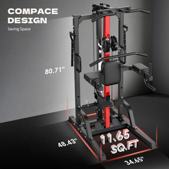 Home Gym Station, 450LBS Multi Home Gym Equipment for All Body Training,Power…