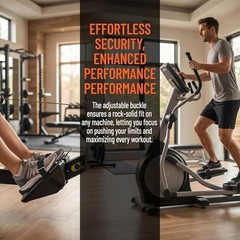 1 Pair Universal Adjustable Foot Straps for Rowing & Elliptical Machines,