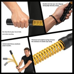 Heavy Duty Ropeless Battle Ropes 4.0 Portable Steel Core Exercise Ropes for H…
