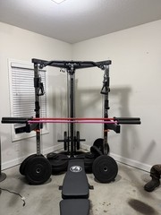 Bells of Steel & Rogue Adjustable Steel Home Gym Power Rack Bench Barbell Plates