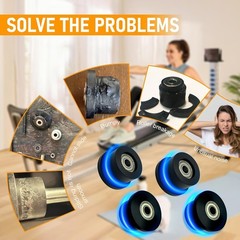 Upgraded Machined Wheels/Rollers Compatible with Total Gym,Replacement Parts for