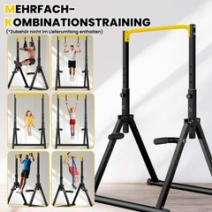Folding Power Tower Dip Station Pull Up Bar Freestanding Height Adjustable M…