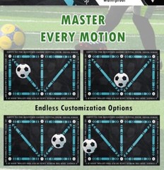 Pro Agility Soccer Mat with Video Training | 47″x32″ Soccer Training Mat SOCM01