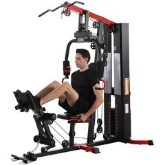 Fitvids Full Home Gym Station W/ Leg Training Pedal & 122.5 Lbs Weight Stack NEW