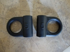 Pair Bowflex 5lb 5 lb Power Rod Eye Hook Selection Endcap end caps Used