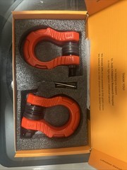 GearAmerica Mega D-Ring Shackles – 68,000 lbs Towing Capacity – RED (2PK)