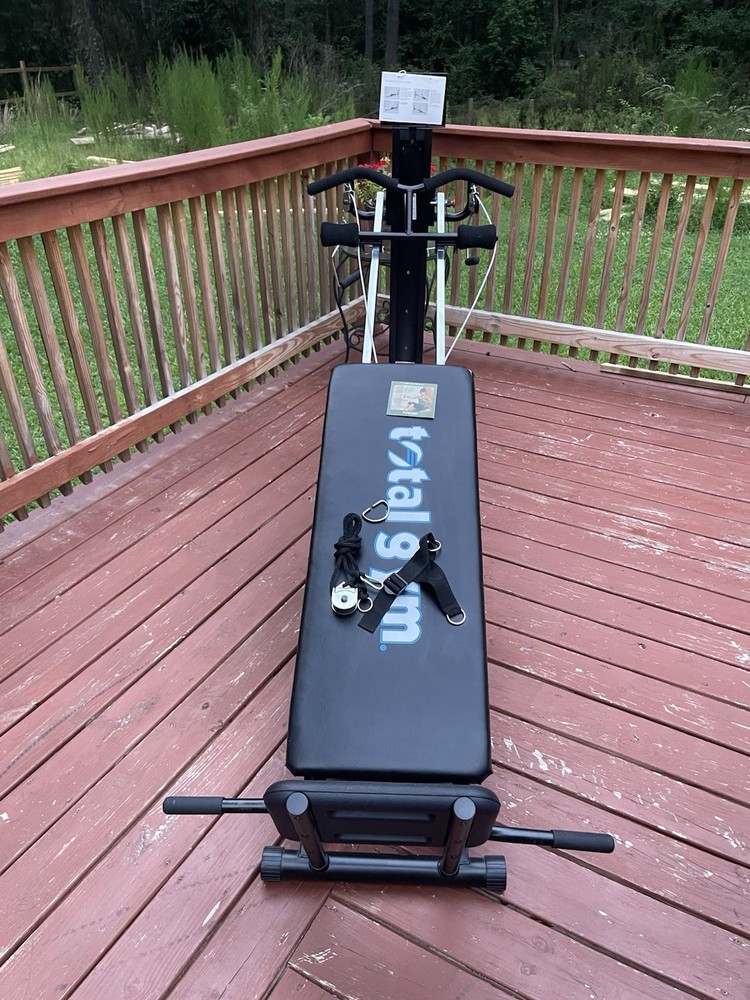 Total Gym 3000 Home Fitness Incline Weight Trainer w/wing Bar, Press Up Bars