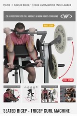 Gym Equipment New In Box Valor CB-31 Bicep Curl Tricep Extension Machine