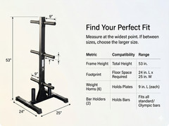 Body-Solid BFWT10B 2″ Olympic Plate Tree – BLACK