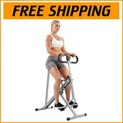 Eliminate Joint Stress with Foldable Row-N-Ride Squat Trainer for Home Workouts-