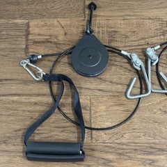 Set of 2 Bowflex 43″ Cable OEM Snap Hook Handles 4” Pulleys Blaze FREE SHIPPING