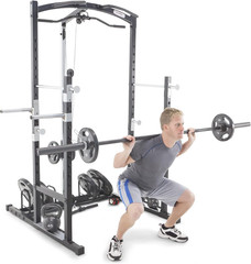 Marcy MWM-7041 Home Gym Cage Squat Rack Pulley Lat Pull Up Dip Weight Station