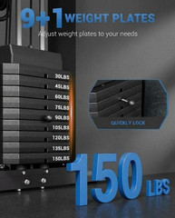 Versatile Home Gym – 150LB Weight Stack, Pulley System & Leg Press