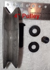 TWO USED 4″ Pulleys + TWO USED 4.5″ Pulleys and Bolts for Bowflex Revolution XP