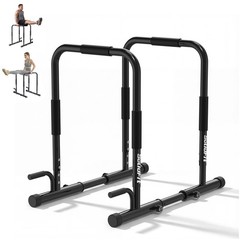2026 Upgrade Adjustable 2-in-1 Dip Bar Station & Push Up Bars for Home Gym Ca…