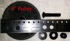 TWO USED 4″ Pulleys + TWO USED 4.5″ Pulleys and Bolts for Bowflex Revolution XP