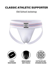 Men’s Jockstrap Athletic Support Jock Strap with 3″ Elastic Waistband & Venti…