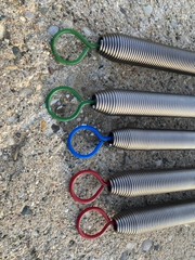 Balanced Body Signature Reformer Springs – Set of 5 (2 Red, 2 Green, 1 Blue)