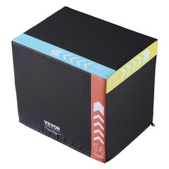 3 in 1 Plyometric Jump Box, 16/14/12 Inch Cotton Plyo Box, Platform & Jumping Ag