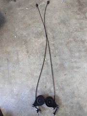 Bowflex PR100 Cable 52″ Long Snap Hook Stoppers J Hooks 4″ Pulleys Handles PAIR