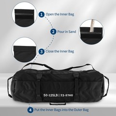 5-125LBS Sandbag Fitness Workout Weights Training Weighted Strength Heavy Duty