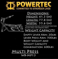 Powertec Multipress Leverage Bench WB-MP13 – IN EXCELLENT CONDITION!