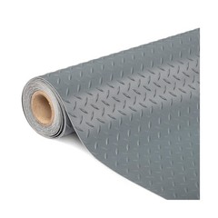 TUFFIOM 7.5 x 17 FT Garage Floor Mat, Thickened Diamond Plate PVC Garage Mats…