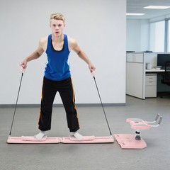 6-in-1 Full Body Fitness Home Workout Equipment With Integrated Digital Timer