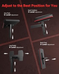 Multifunctional Home Gym Equipment, Workout Station with 150LBS Weight Stack