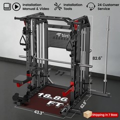 Home Gym System Workout Station Smith Machine Multifunctional Workout Equipment