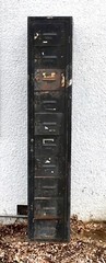Vintage Metal Storage Locker Cabinets 10 Compartment School Gym Black Plz Read