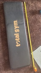 Total Gym Elite Pad Bench Back Board Leather Black Gold Pad Bench Pad SEE Corner