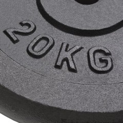 NNEVL Weight Plates 2 pcs 2×20 kg Cast Iron