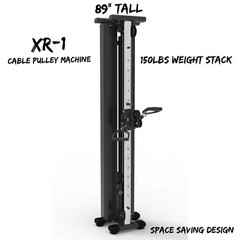 XR-1 Cable Pulley Machine 150lbs Weight Stack Space Saver Design get $500 off