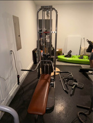 Used but refurbrished vintage Universal gym machine.