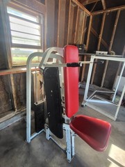 Nauitlus shoulder press , Adjustable, White/Red/Black