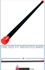 Fitness Alley Scultping Workout Bar / Exercise Bar / Weighted Bar – 12LB (Red)