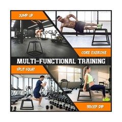 GanFindX Plyometric Jump Box Set, 12/18/24 Inch Steel Plyo Box, Heavy Duty Pl…