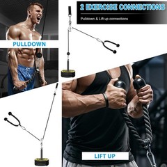 Pulley System for Home Gym, Cable Pulley System Gym for LAT Pulldown Cable Ma…