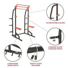Sunny Health & Fitness Power Zone Half Rack Heavy Duty Performance SF-XF9933
