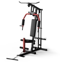 Multifunctional Home Gym Equipment – 300LB Capacity All-in-one Red and Black