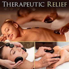 SereneLife PSLMSGST70B Heating Box Hot Stone Massage Kit with Warmer