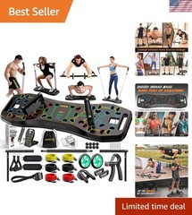 Full-Body Strength and Stability: 36-in-1 Push Up Board & Resistance Bands Set