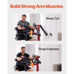 Arm Machine 2-in-1 Steel 1/2″ Plates Home Gym Use