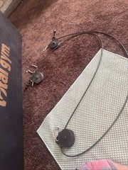 Total Gym Cable Pulley Assembly with Original Pins Carabiner & safety pin Stop