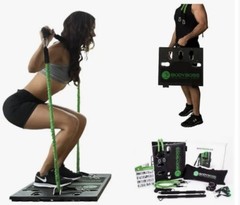 BodyBoss Home Gym 2.0 Full Portable Gym Home Workout Package Green 2 Bands