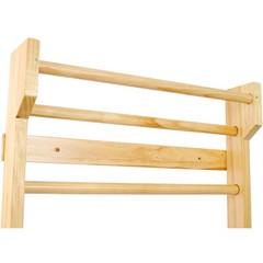 Multi-Use Swedish Ladder Wall Mounted Solid Wood Pull Up Bar 286lbs Capacity
