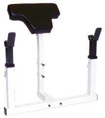 Assembled York Barbell Pro Series 201 Arm Curl Attachment for preacher curls